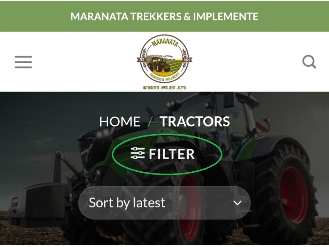 Click the "Filter" button to reveal the three different filter options.