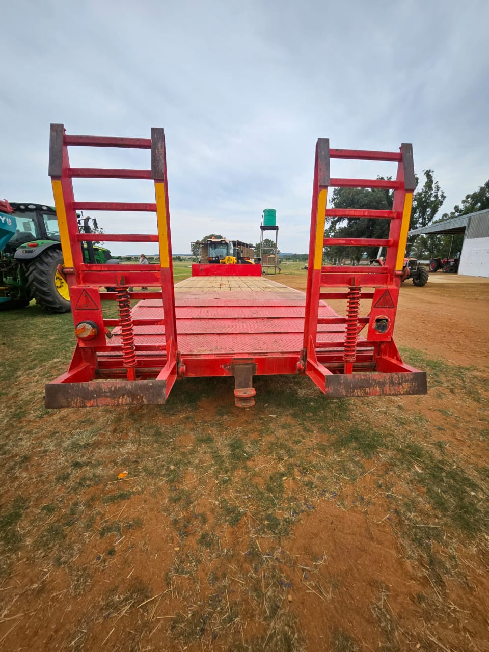 Dubbel As / Double Axle RS 75/16 Plat Bak Plaas Sleep Wa / Flat Bed Farm Trailer - Image 3
