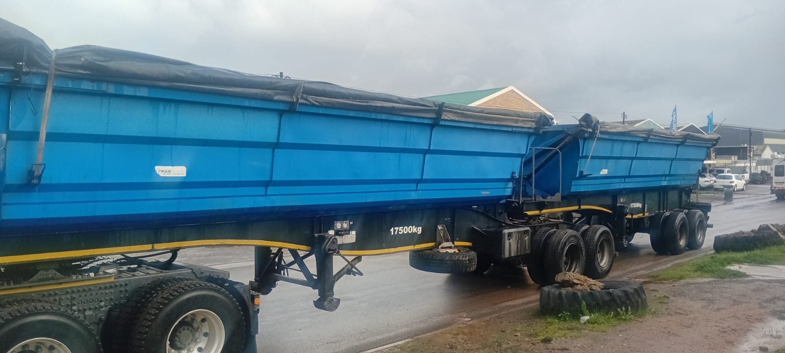 45 Cube SA Truck Bodies Side Tipper Trailer / Sleepwa