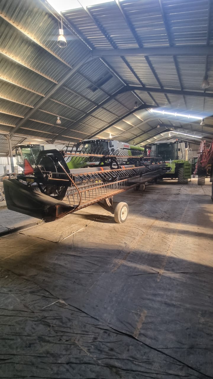 MacDon M155 with 35ft Table / Tafel met Upper Cross Auger - Image 4
