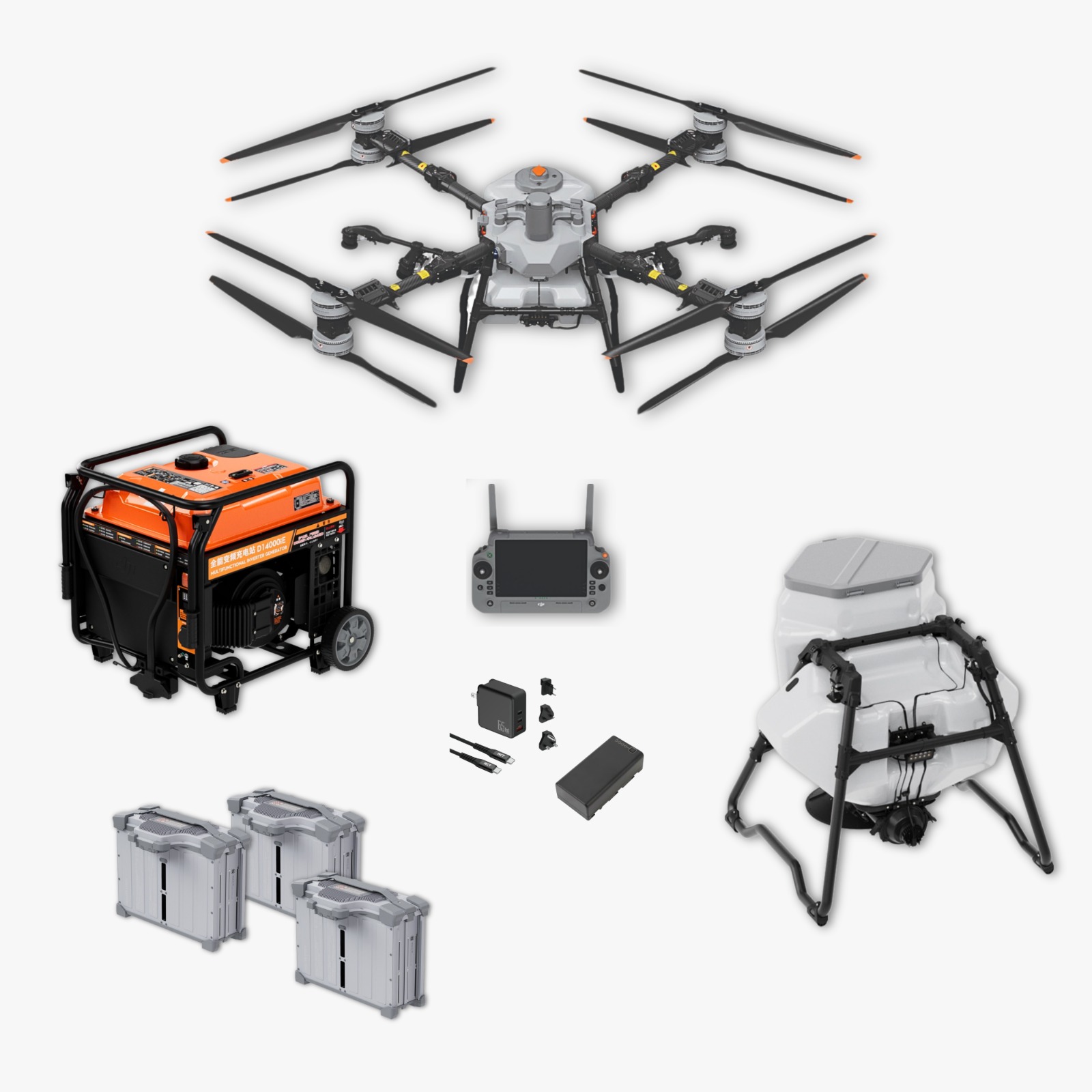 New DJI Agras T100 Spray & Spread Bundle Drone