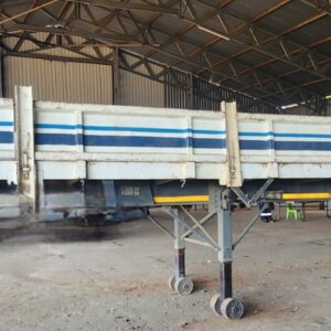 Alternative view of 1973 Broderick Double Axle Flatbed Trailer / Dubbelas Platbed Sleepwa